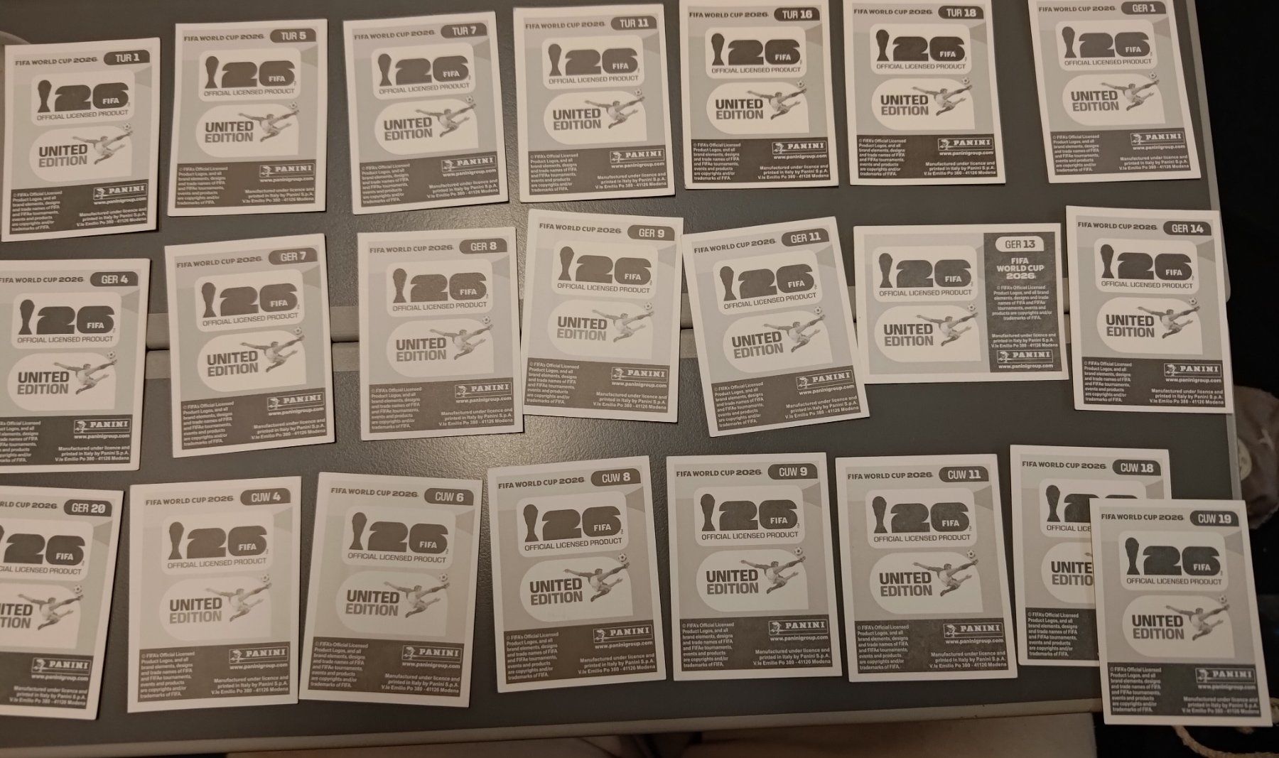 Panini Sammelbilder & Trading cards: Panini 2026 - SET TUR, GER, CUW – Neu (gemäss Beschreibung) aus Bern von Nicolaro