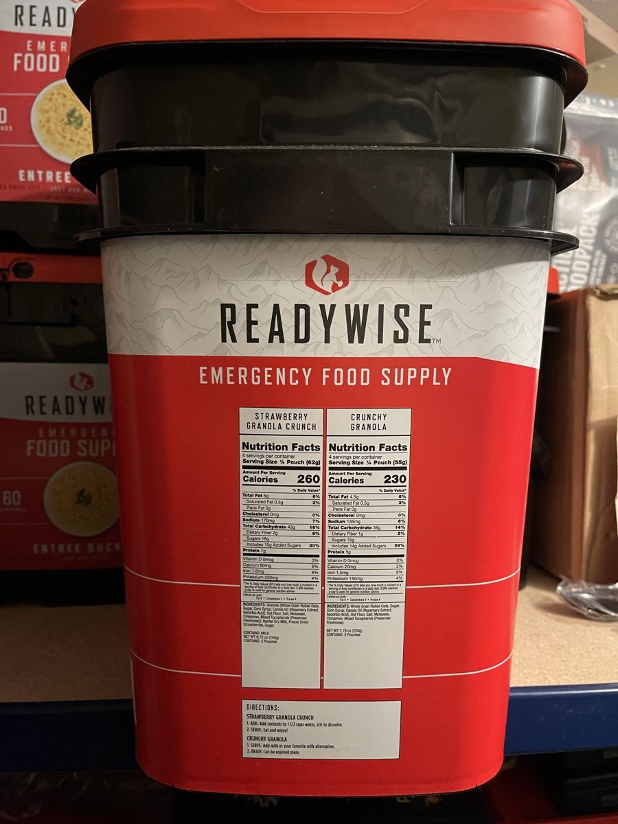 Lebensmittel & Spezialitäten: ReadyWise Notvorrat Eimer 120 Portionen Frühstück neu – Neu und originalverpackt aus Rodersdorf von fris01 1