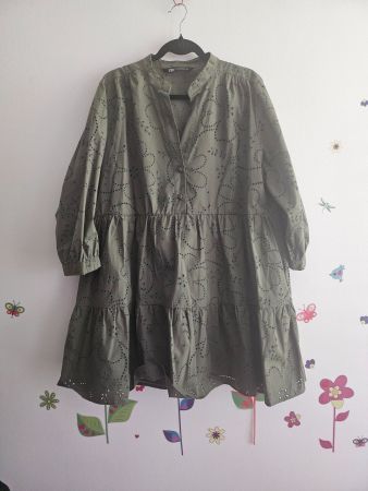 Robe verte ZARA dentelle taille XXL neuve