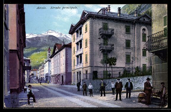 Cartoline postali: AK Airolo, Strada principale – Usato da Berlin venduto da bartko-reher