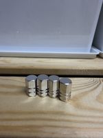 4 Ventilkappen Metall silber Set für Auto