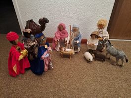 Riesiges Schwarzenberger Krippenfiguren Set, 13-tlg.