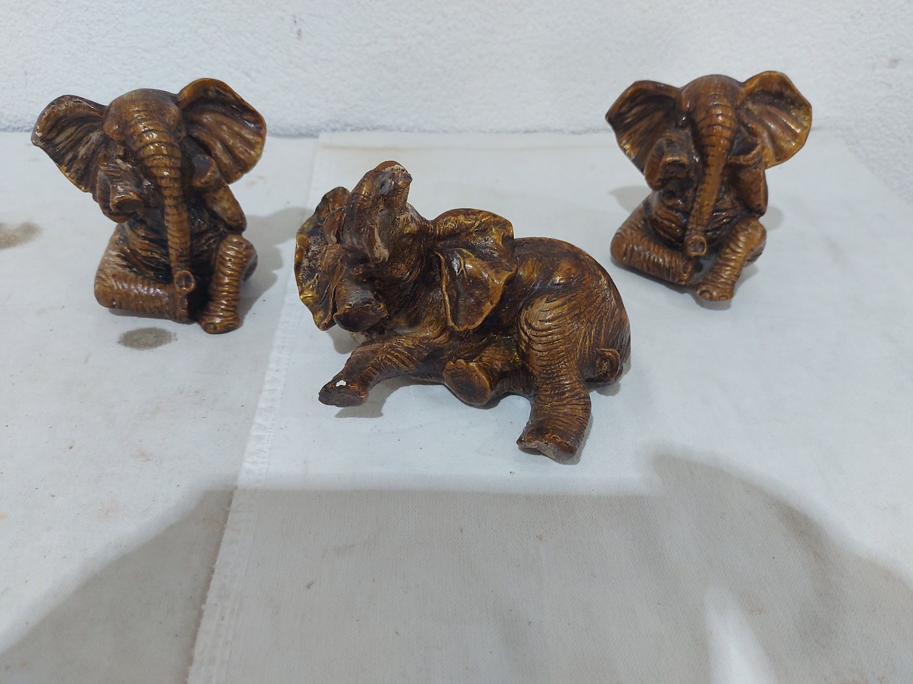 Figurines: 3er Set  Elefantenfiguren; Deko-Elefanten – D'occasion à Rheinau par profitronic.shop