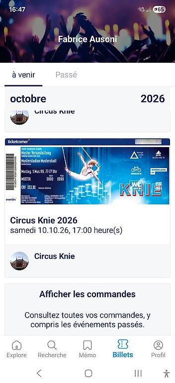 Biglietti: Cirque Knie Lausanne  – Usato da Sugnens venduto da fausoni