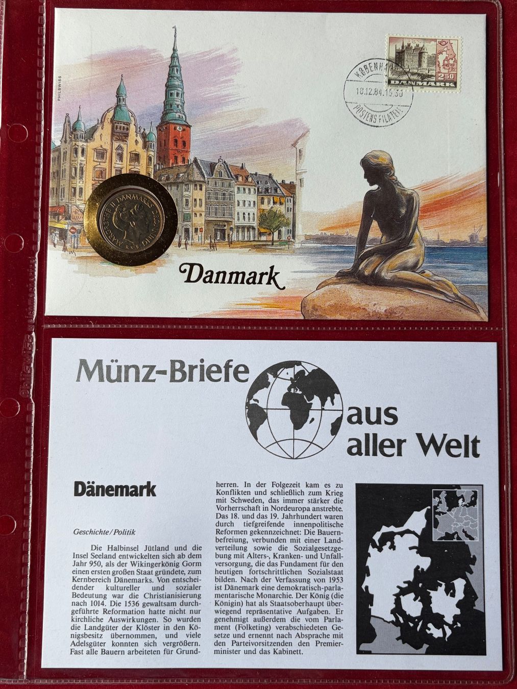 Toutes les monnaies: DANEMARK - 1 Krone 1985 - FDC – Neuf (Voir description) à Le Lignon par Trikles