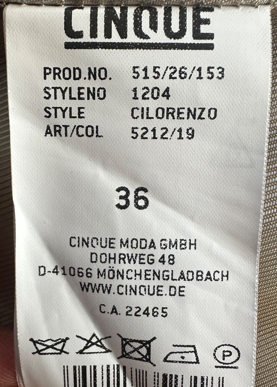 Cinque Giacche: Cinque Blazer Damen 36 – Usato da Liestal venduto da Ballybs 5