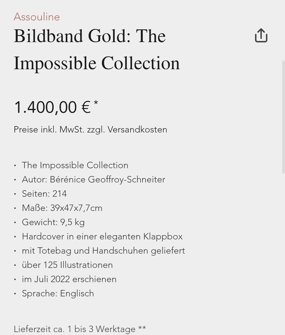 Libri: Assouline Gold: The Impossible Collection,  New! – Nuovo e nell'imballaggio originale da Biel/Bienne venduto da dak_h8gk 4