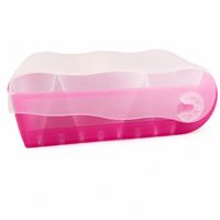 Karteikarten-Organizer in Pink – neuwertig 