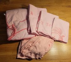 Mädchenbett, Babybett Bettwäsche, Randschutz, Vorhang