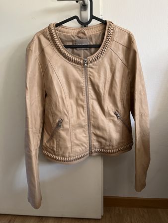 Orsay Kunstlederjacke beige Gr. 44 passt für L
