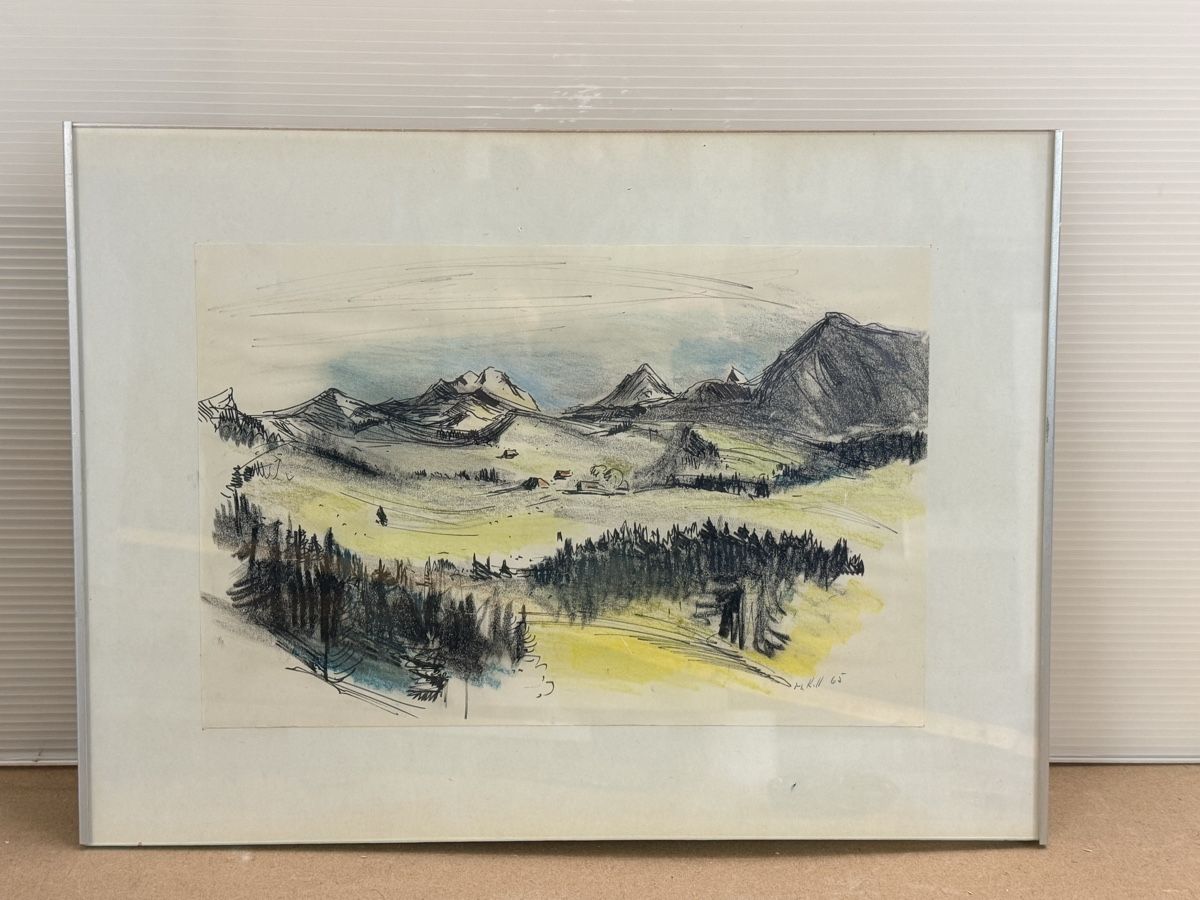Dipinti: Gemälde - Landschaft - M.K – Usato da Solothurn venduto da NUVICO