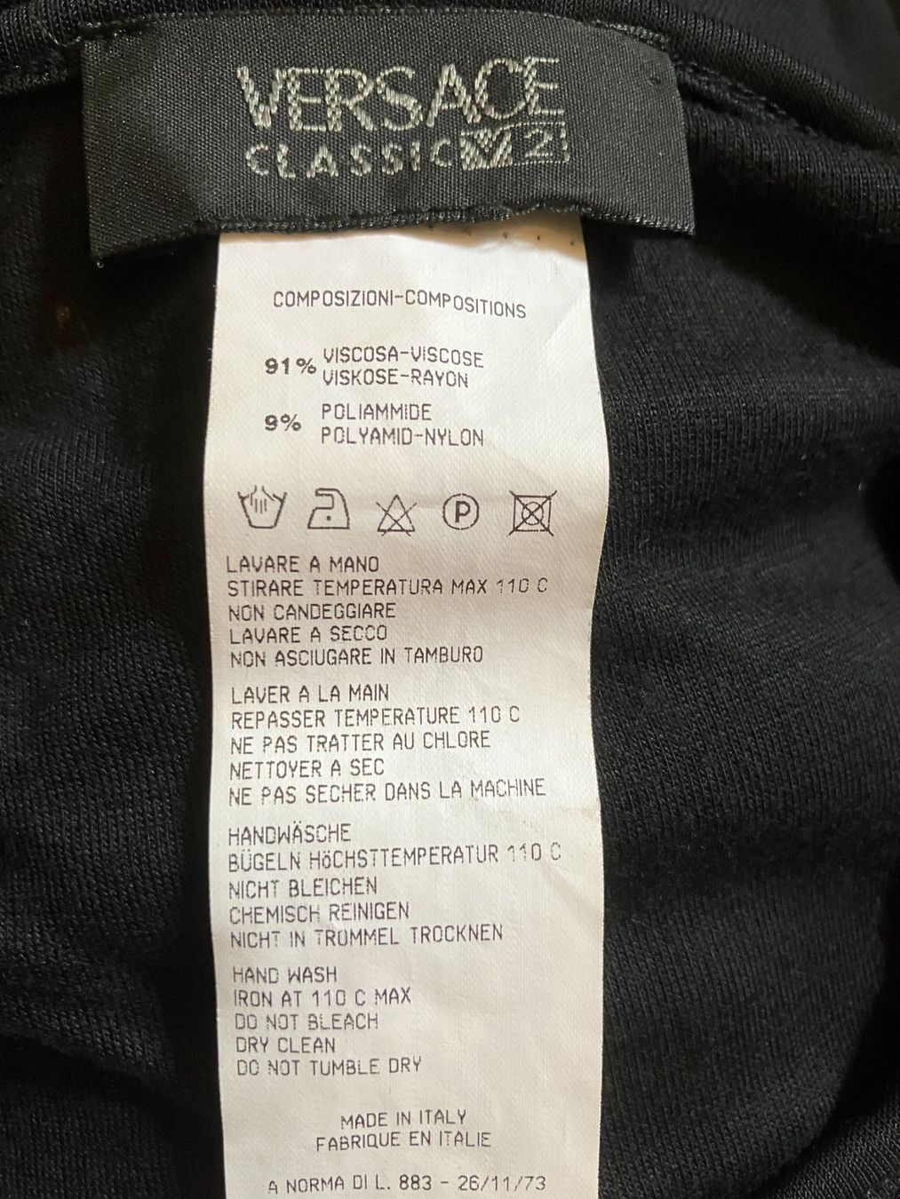 Versace Top: Versace Classic V2 top, noir. Small – Usato da Chêne-Bougeries venduto da Vintage-Era 5
