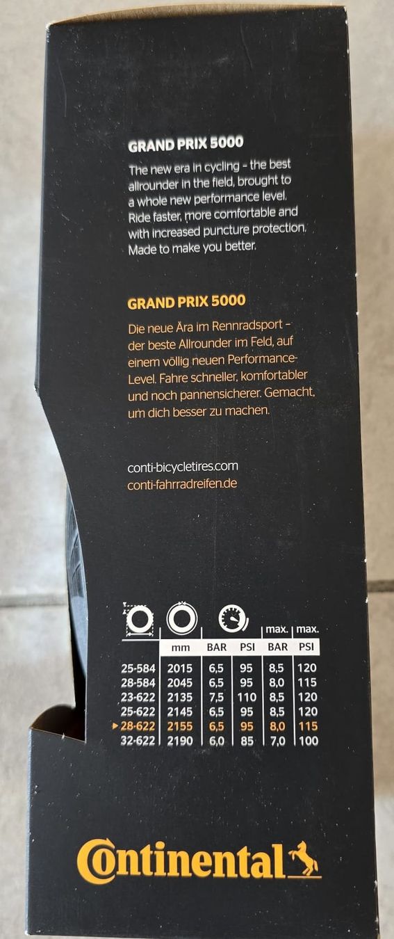 Pneumatici & Ruote complete: Continental Grand Prix 5000 – Nuovo e nell'imballaggio originale da Buchs ZH venduto da Rattetier