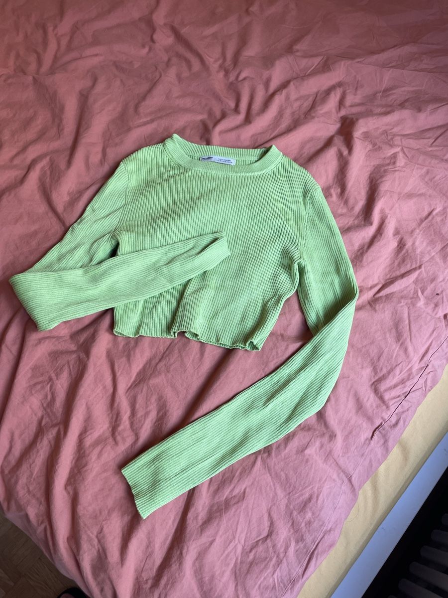 Pull&Bear Pullover & Sweatshirts: Pull&Bear Pullover, bauchfrei, Grösse S, neuwertig, grün – Neu (gemäss Beschreibung) aus Zürich von Carlajimena 3