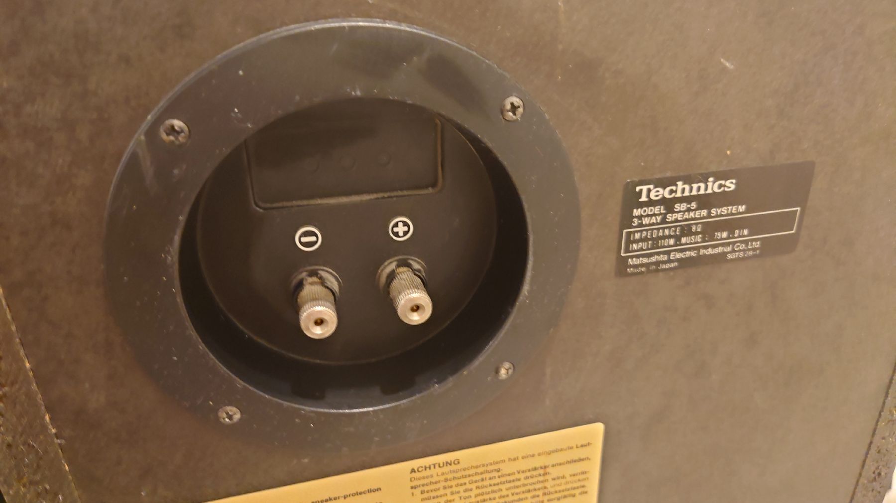 Technics Haut-parleurs: Technics SB-5 Lautsprecher 3-Wege System 8 Ohm gebraucht – D'occasion à Abtwil SG par Ruwn 4