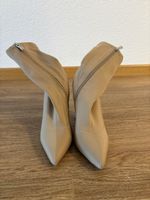 Stiefeletten Bebo beige mit Blockabsatz gebraucht
