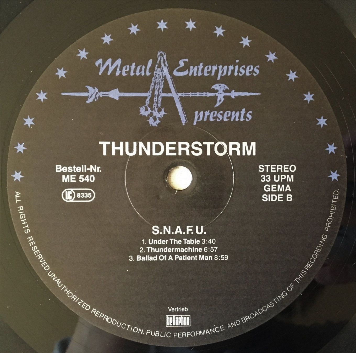 Schallplatten: Thunderstorm – S.N.A.F.U. - LP - 1989 - First Press – Gebraucht aus Uster von Zardodel 5