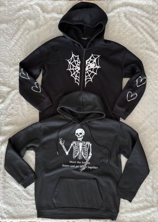 🎃 Halloween 👻 SET 2 x Hoodie schwarz