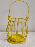 Mini Metall/ Glas Laterne, 15/7.5 x Ø 8 cm