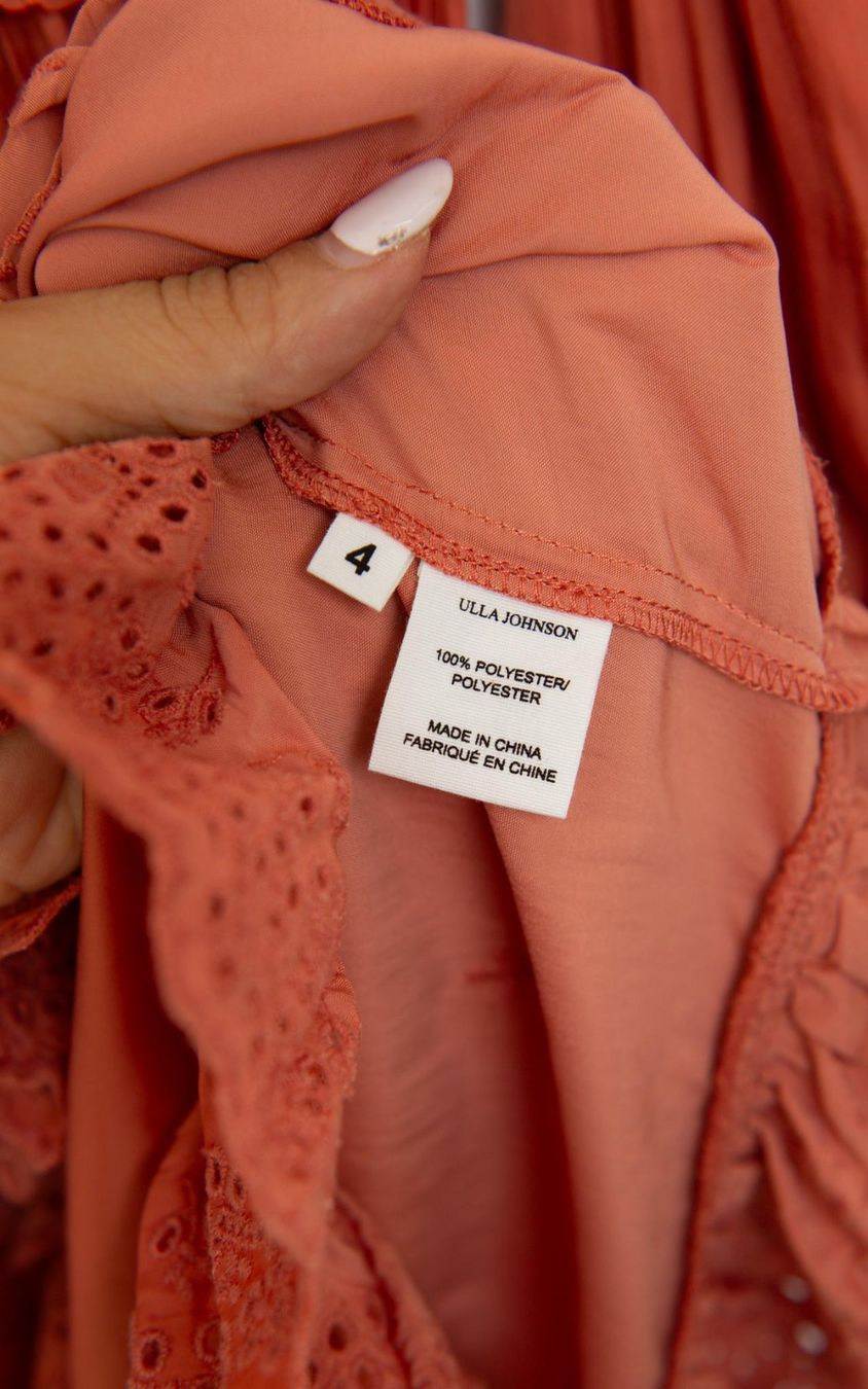 Ulla Johnson Vestiti: Ulla Johnson Rust Eyelet Millie Kleid – Gr. M – Usato da Illnau venduto da Monkky 2