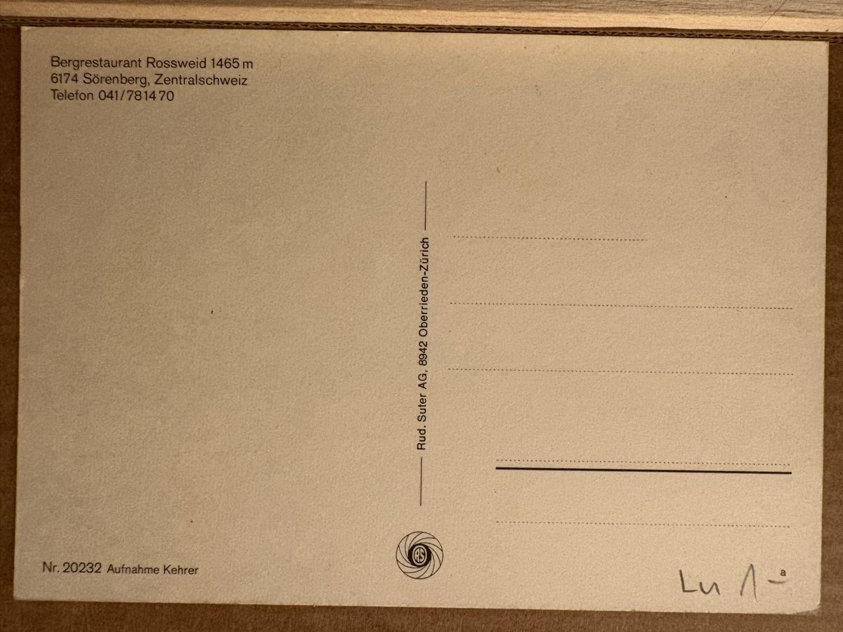 Cartoline postali: AK von Bergrestaurant Rossweid / Sörenberg – Usato da Rümlang venduto da Kartenpost1 1