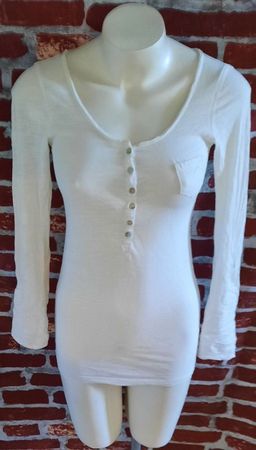 TALLY WEIJL 3/4 T'Shirt Weiss/Mesh Gr. XXS