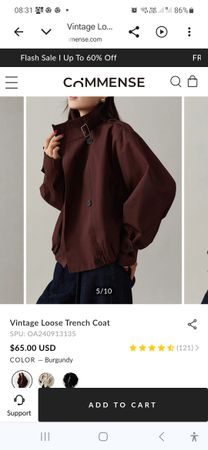 Jacke Commense  Burgundy mit Etikett neu Gr M