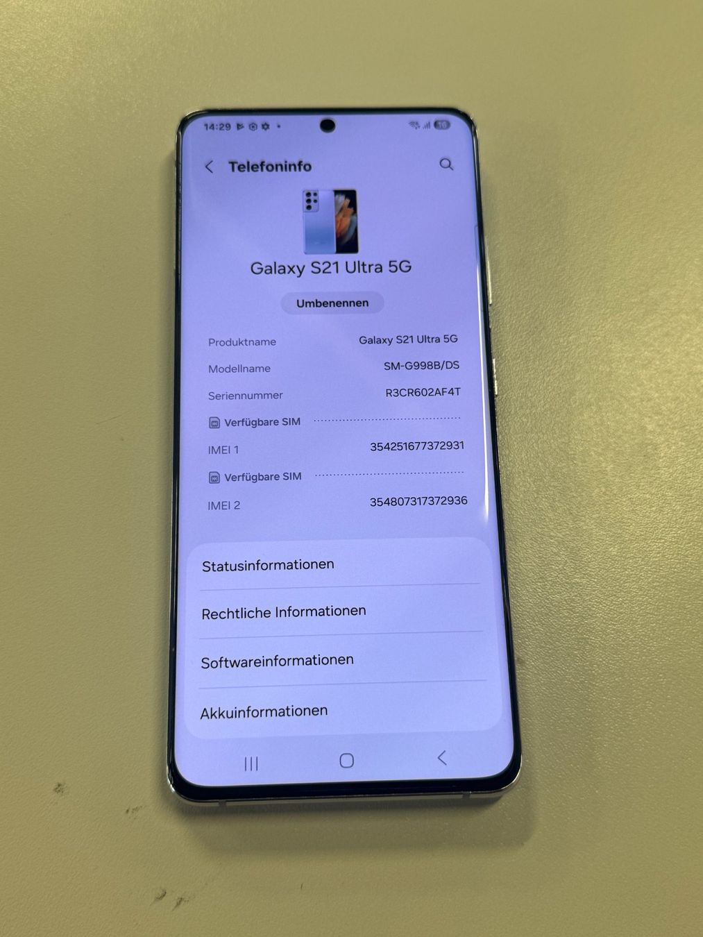 Samsung Portables: Samsung Galaxy S21 Ultra 5G – D'occasion à Hombrechtikon par SPS-Liquidationen 2