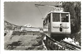 Pilatusbahn mit Hotel Pilatus-Kulm (LU) echt Foto-AK - 1959