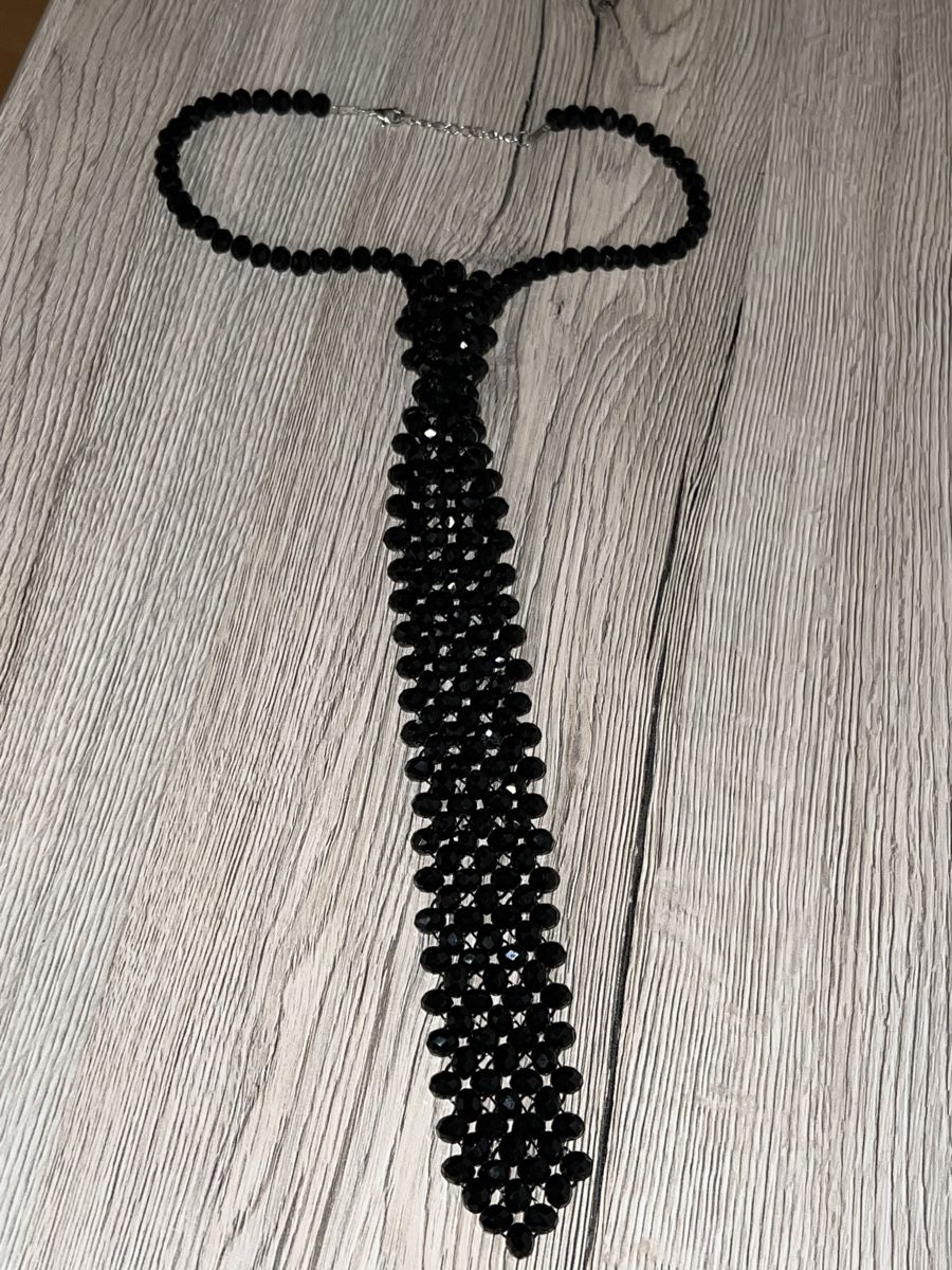 Catenine: Schwarze handgefertigte Perlenkette / Halskette – Nuovo (secondo la descrizione) da St. Gallen venduto da mil_8znw 2
