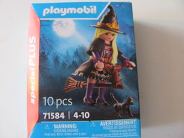 Playmobil Special Plus71584 Hexe mit Besen und Katze