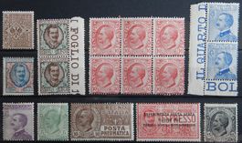 Italien ex. Kat. 74-130 ** 1901/18 Kat. 104 Euro