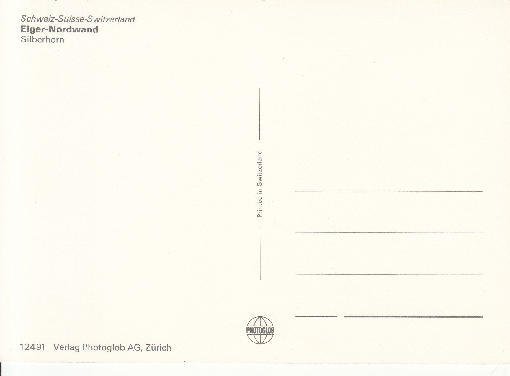 Cartoline postali: Eiger Nordwand ca. 1970 – Usato da Bürglen TG venduto da StampGraf 1