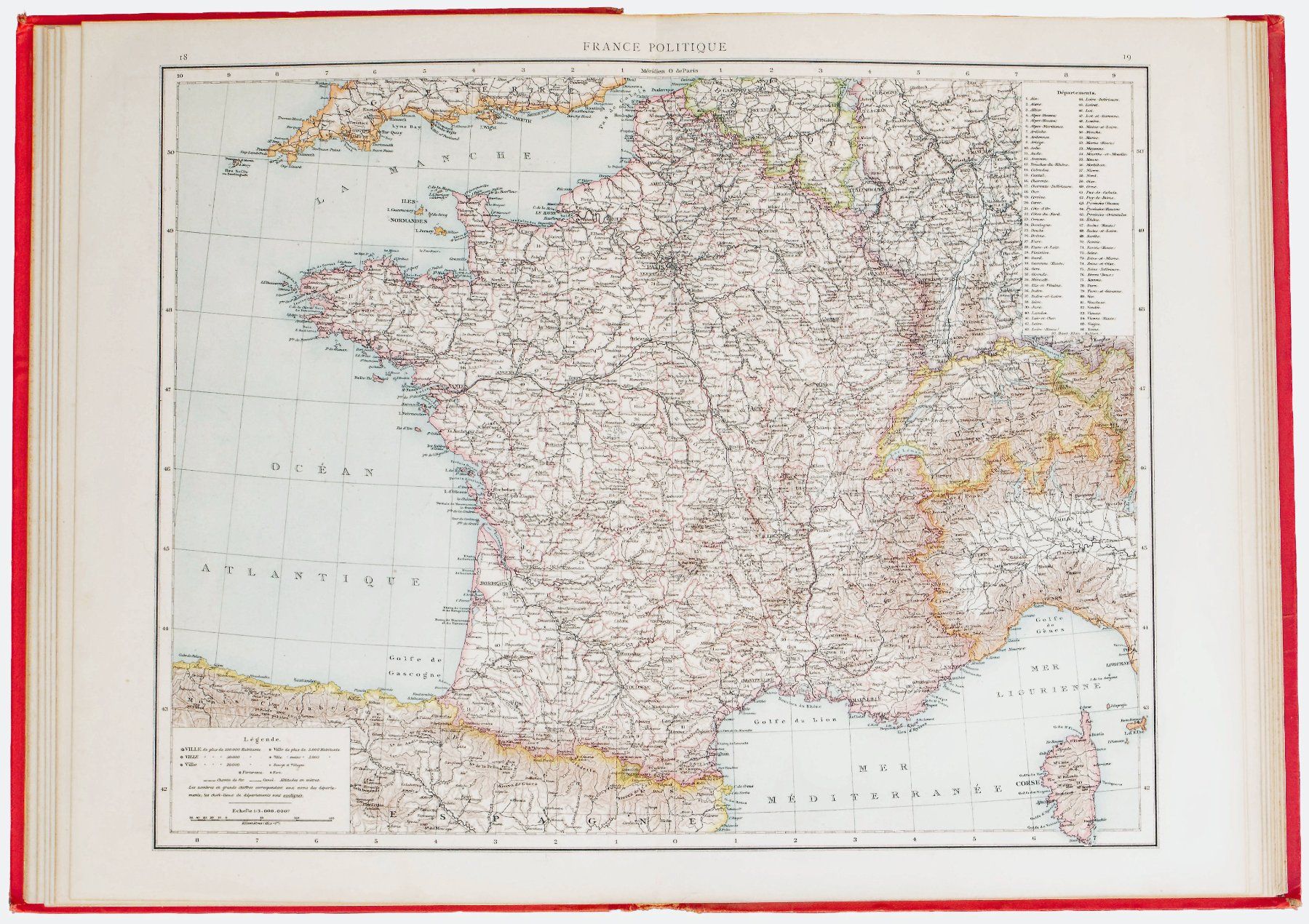 Libri: ATLAS MANUEL de - 1880 "Géographie Moderne" – Usato da Onex venduto da gonsla 8