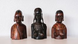 1A - Afrikanische Schnitzerei - Ebenholz - Skulptur