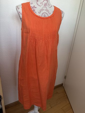 CINQUE Leinen Sommer Kleid Orange, Grösse 34,Top Zustand!