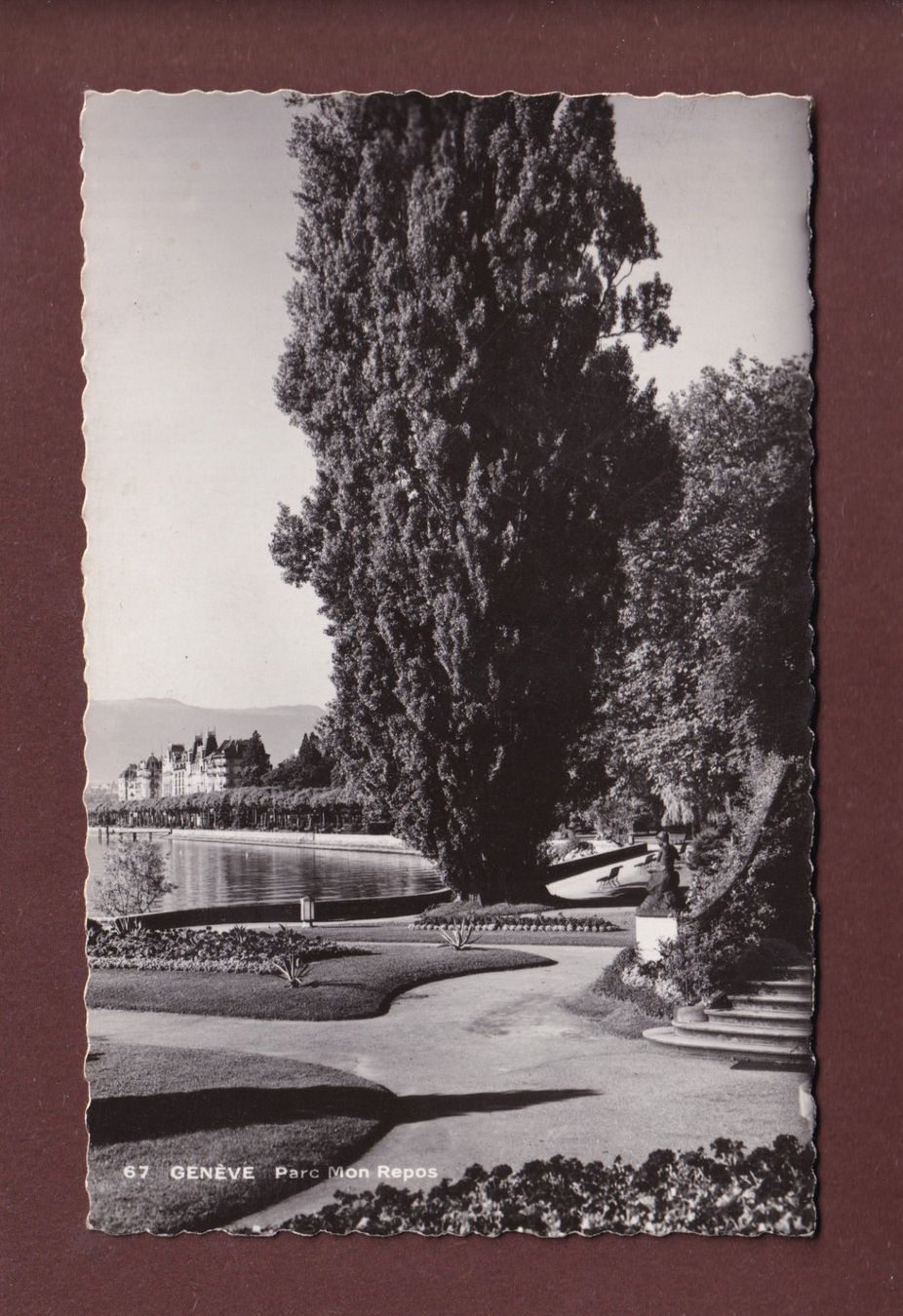 Cartoline postali: GENEVE - Parc Mon Repos – Usato da Pully venduto da nicecards-shop