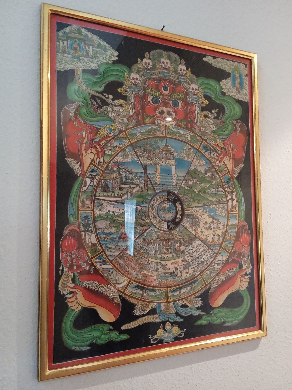 Foto & Immagini: Tibetanisches Bild mit vergoldetem Rand – Usato da Allschwil venduto da Sylvia50