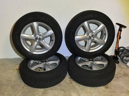 ORIGINALE 16 ZOLL AUDI FELGEN MIT NEUEN WINTERPNEU 2024
