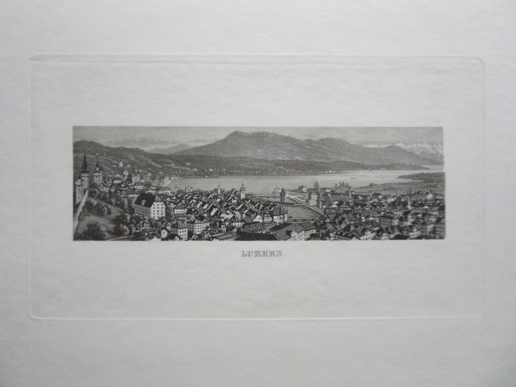 Incisioni: LUZERN AQUATINTA – Usato da Gersau venduto da grafik-kunst 1
