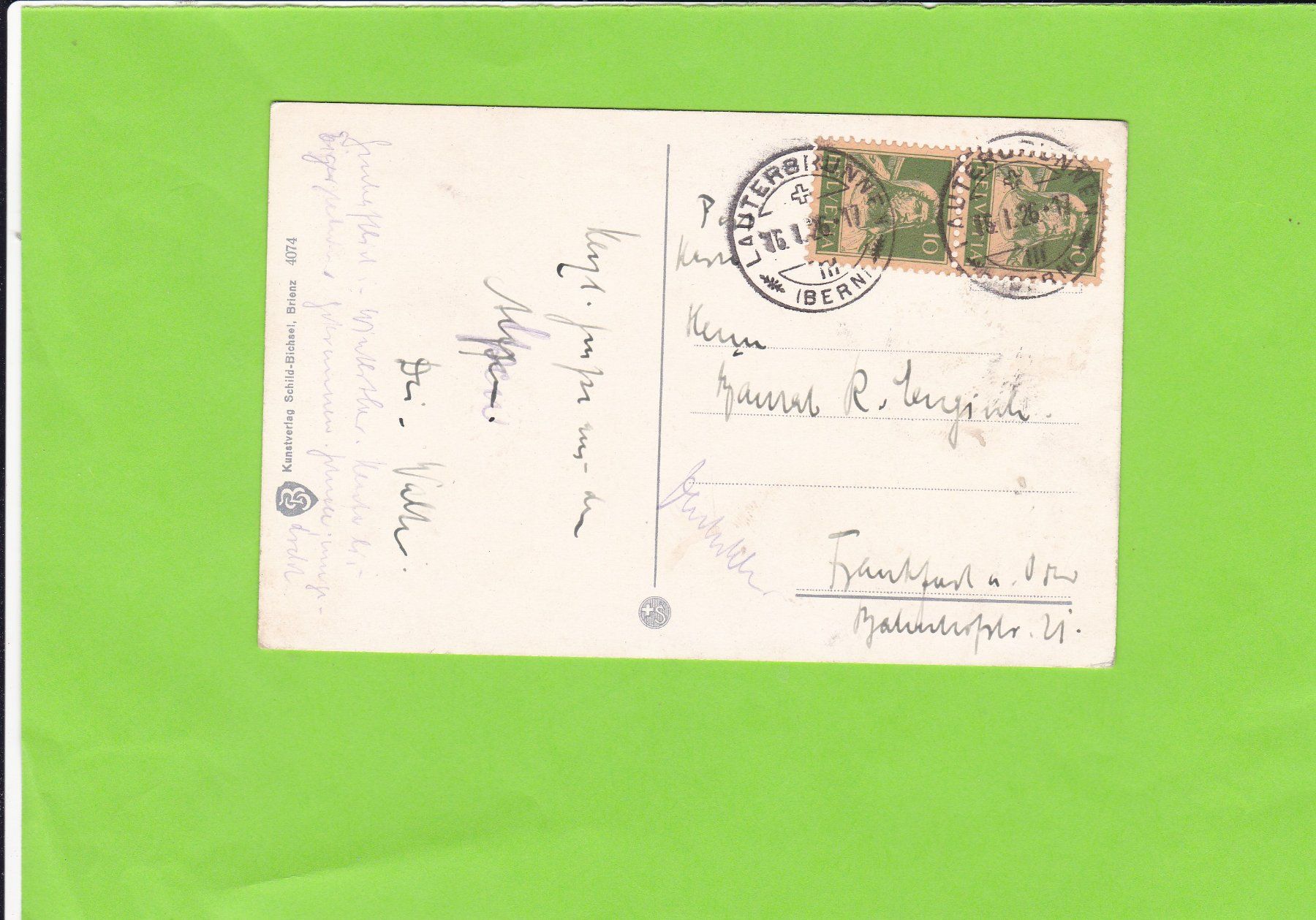 Cartoline postali: Lauterbrunnen mit Staubbach – Usato da St. Peterzell venduto da neckertal 1