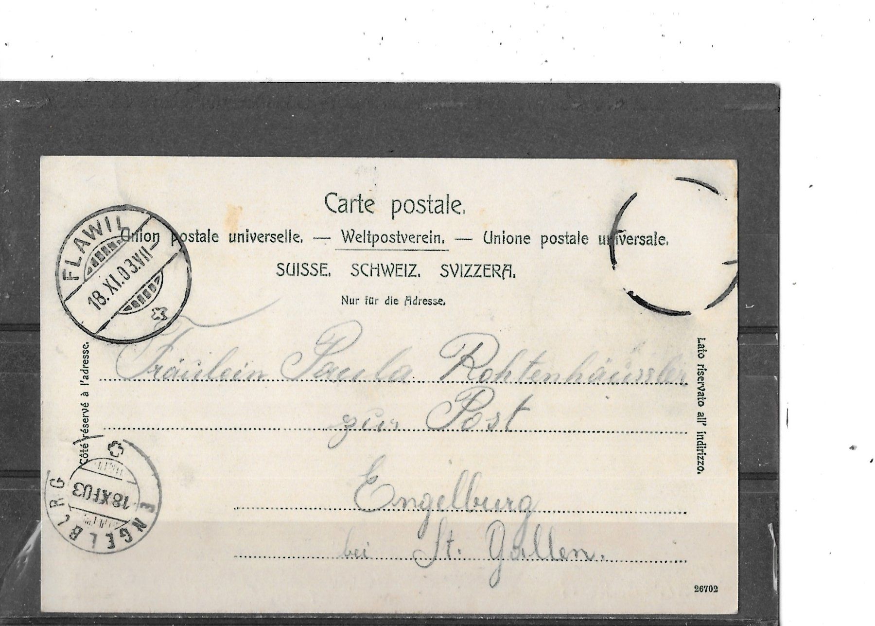 Cartoline postali: SG Flawil 1903 Teilansicht – Usato da Schocherswil venduto da Wilare 1