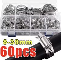 60x Schlauchschellen Set, Edelstahl, Top Zustand! 8-38mm NEU