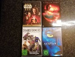 4 DVDs Star Wars Transformers Avatar Knowing