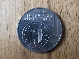 5 DM Europa Jahr der Musik 1985 F Gedenkmünze Topzustand!