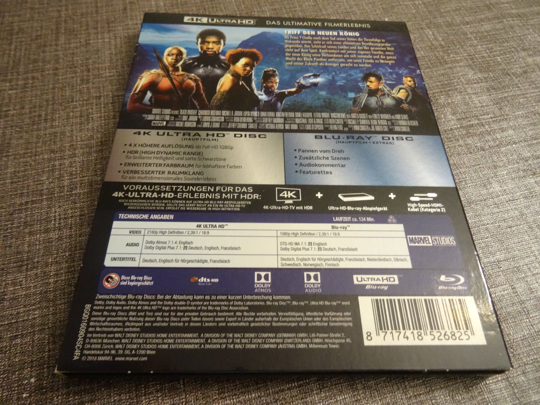 Tutti i DVDs: Black Panther 4K Ultra HD Blu-ray – Usato da Olten venduto da Disc-Verkauf 1