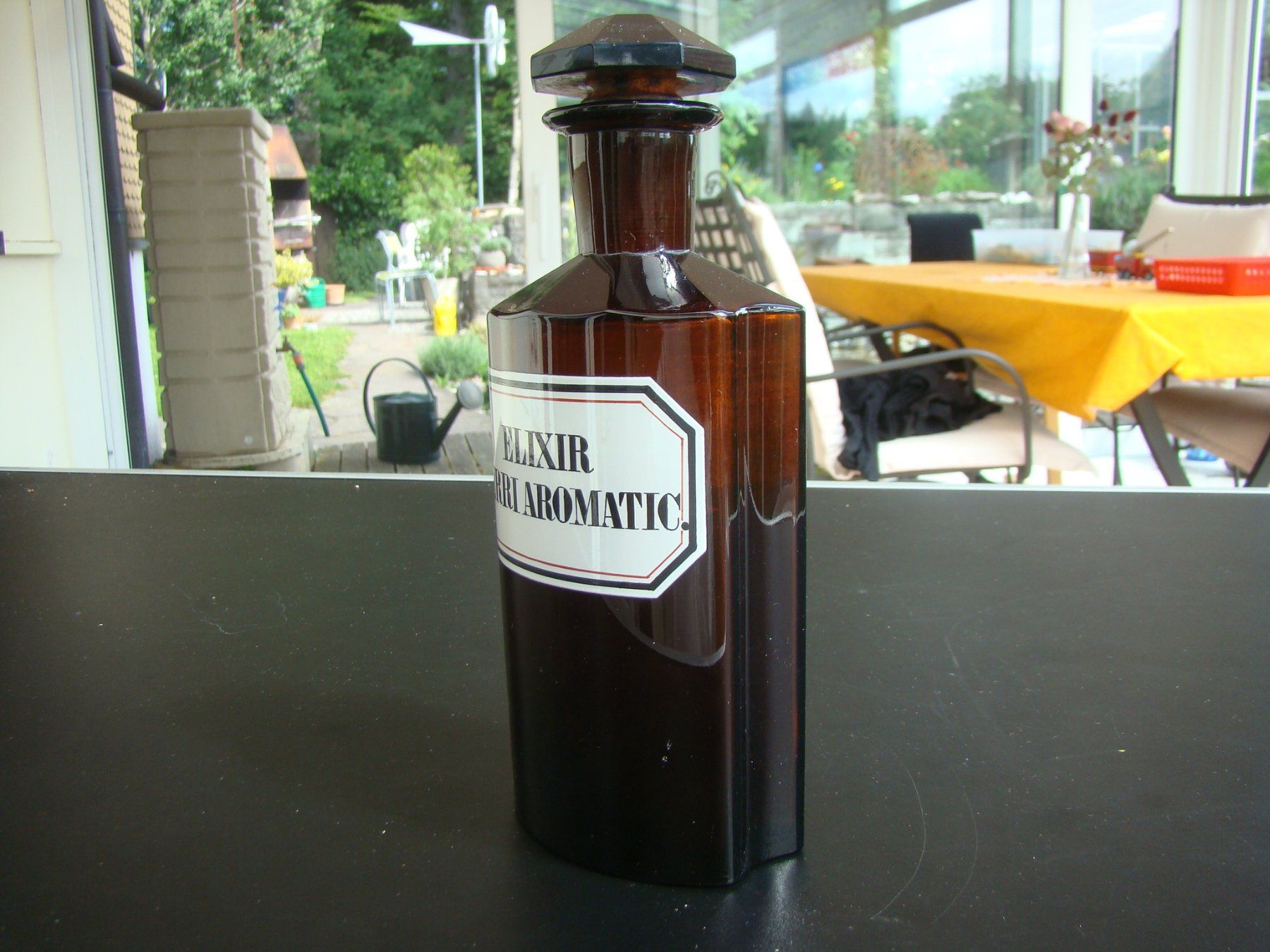 Laborzubehör: Apothekerflasche " Elixir Ferri Aromatic "  braun sehr schön – Gebraucht aus Walzenhausen von Vanquish711 4
