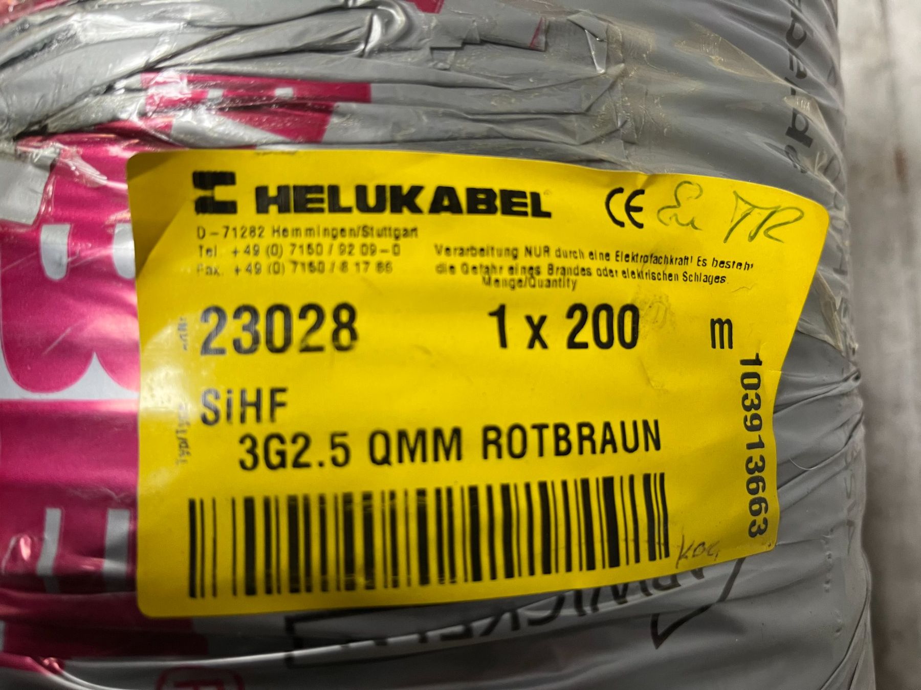 Cavi: KABEL PUR 3x2.5mm2 200 Meter Rolle – Nuovo (secondo la descrizione) da Rumisberg venduto da refiechter 3