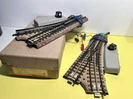 2 alte elektrische Weichen Märklin HO 