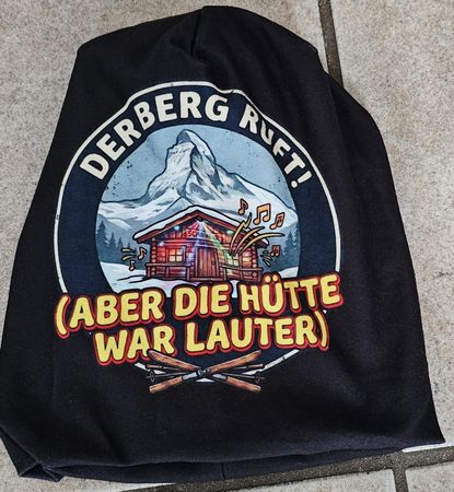 Coole Winter-Mütze Der Berg ruft (aber die Hütte war lauter)